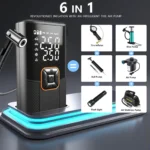 New Portable Cordless Air Pump For Car Tire Inflator With LED Light Large Capacity Battery USB C Fast Charging Electric Pump - Image 4