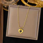316L Stainless Steel Love Heart Pendant Necklace For Women Fashion Ladies Gold Color Clavicle Chain High Quality Jewelry Gifts - Image 5