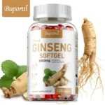 Red Panax Ginseng Capsules - for Immunity, Energy, Fatigue and Stress Relief, and Mental Focus