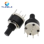 1PCS SR16 Plastic 16MM Rotary Band switch 2 Pole 3 4 position 1 Pole 5 6 8 Position Handle Length 15MM Axis band switch - Image 3