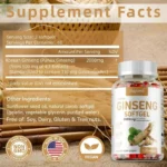Red Panax Ginseng Capsules - for Immunity, Energy, Fatigue and Stress Relief, and Mental Focus - Image 2