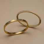 XCB-019 High Polished Stainless Steel Gold Color Waterproof Bracelet Light Luxury Luster Zircon Women's Bangle Fashion Jewellery - Image 4