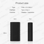 USB Type C Adapter Female to Female Converter Portable USB-C Charge Data Sync Adapter Type-C Extension Cable for Phone Tablet - Image 6
