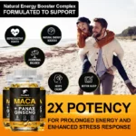 Maca Root Capsules 10,000mg + Korean Ginseng 1,400mg - Black + Red + Yellow Maca Root, Potent & Highly Pure, Energy & Endurance - Image 3
