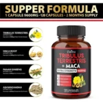 Daitea Tribulus + Maca Extract Capsules - Extra Strength 9600 Mg - Energy, Endurance & Natural Energy Non-GMO - Image 4