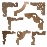 VZLX Decorative Wood Appliques Unpainted Oak Carved Wave Flower Onlay Decal Corner Applique for Home Furniture Door Decor Crafts - Image 6