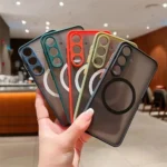 Matte Translucent Magnetic Case For Samsung Galaxy M05 M15 M35 M55 M55S M07 M17 For Magsafe Wireless Charge Skin Hard PC Cover - Image 4