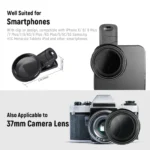 NEEWER 37mm Clip On ND2-ND400 Phone Camera Lens Filter Kit: Adjustable Neutral Density Filter with Phone Clip - Image 4