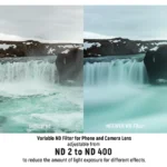 NEEWER 37mm Clip On ND2-ND400 Phone Camera Lens Filter Kit: Adjustable Neutral Density Filter with Phone Clip - Image 2