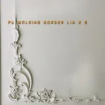 Curved PU Lines with Corner Flowers, French Home Decor, Imitation Plaster Polyurethane Mold, Background Wall Decor - Image 3