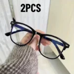 1Pcs/ 2Pcs Men Women Anti Blue Light Glasses Square Transparent Glasses Women PC Frame Daily Commuting Computer Glasses - Image 2