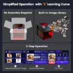 Algolaser PIXI Mini Portable Laser Engraver 3W 5W 10W DIY Bluetooth Machine Painted Dog Tag Paper Leather Wooden Stone Logo - Image 4