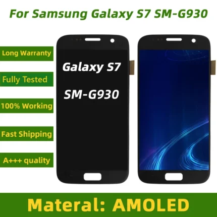 Super Amoled LCD For Samsung Galaxy S7 G930 G930F Display Touch Screen Digitizer assembly NO Frame Replacement parts