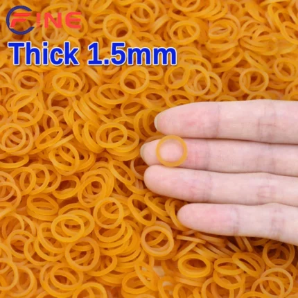 100-1000Pcs Yellow High quality Elastic Rubber Bands Fasteners Used for Office Home School Stationery Supplies