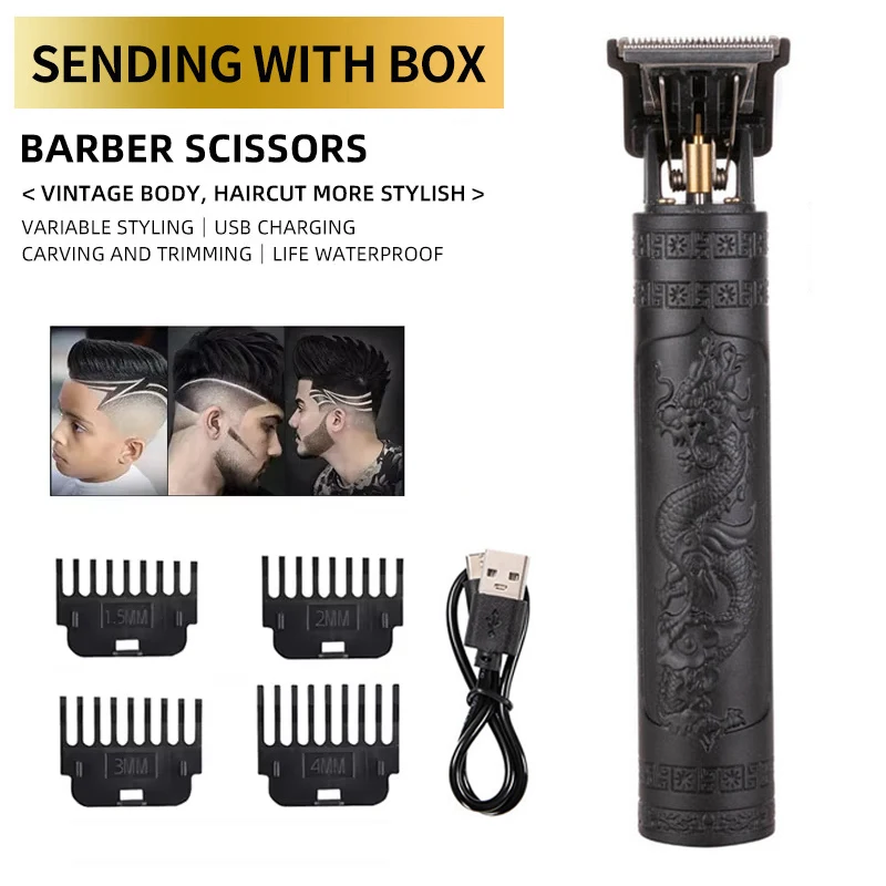 kf-Sfd467821f33d46779925128a7456c85cO Electric Haircut Razor for Men Rechargeable Clipper Shaver Adult Electric Vintage Clipperrazor Home USB Charging Barber Shop - Image 1