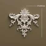 Curved PU Lines with Corner Flowers, French Home Decor, Imitation Plaster Polyurethane Mold, Background Wall Decor - Image 2