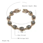 Wbmqda Charm Ethnic Wedding Bracelet Women 585 Antique Gold Boho Gray Crystal Bracelet Vintage Jewelry Russia Accessories - Image 2