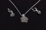 Ajojewel Brand Parure Bijoux Elegant Crystal Rose Flower Necklace Earrings Black Vintage Jewelry Sets For Women - Image 2