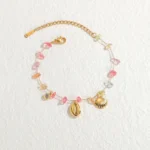 Nextvance Trendy Multi-layers Colorful Stones Bracelets Shell For Women Stainless Steel Gold Plated Chain Jewelry Gifts - Image 4