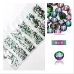S3-SS10 Rhinestone 6-grid flat bottom diamond nail accessories jewelry crystal glass nail art diy nail art jewelry - Image 3