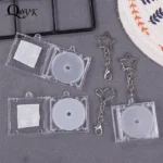 Blank Album Mini CD Case Keychain CD Player Keyring Peripheral Commemorative Album Key Holder For DIY Backpack Pendant