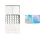 Portable Empty Watercolor Tin Box Storage Iron Paint Tray Palette with 24 Half Pans For Painting Art Supplies - Image 5