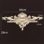 Unique Natural Wood Carved Onlay Floral Wooden Decorative Applique Furniture Background Wall Mirror Decoration Wood Corner Joint - Image 3