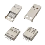 10Pcs USB Type A Connector Male Female 4 Pin Plug Socket With Black White Plastic Cover USB 2.0 Type-A Soldering DIY Kits - Image 6