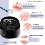Solid Nail Tips Gel 10ml Transparent UV LED Function Gel Glue Adhesive Fake Nails Nail Extension Gel Soak Off Nail Art Varnish - Image 3