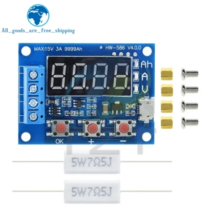 TZT 1.2V 12V 18650 ZB2L3 Li-ion Lithium Battery Capacity Tester + Resistance Lead-acid Battery Capacity Meter Discharge Tester