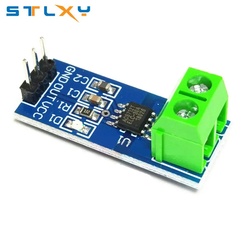 kf-S4675ee2ccf0847b6b46adea4cc2c11f7r 5A 20A 30A Hall Current Sensor Module ACS712 module for Arduino ACS712TELC- 5A/20A/30A - Image 1