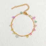 Nextvance Trendy Multi-layers Colorful Stones Bracelets Shell For Women Stainless Steel Gold Plated Chain Jewelry Gifts - Image 2