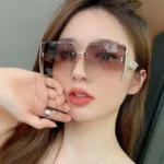 Square Frameless Retro Sunglasses for Women Fashion Vintage Glasses Men Luxury Trend Brand Designer Shades Eyewear - Image 5