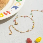 Zora Women's Vacation Style Colorful Natural Stone Crystal Finger Bracelet 18K Gold Plated Stainless Steel Fine Jewelry - Image 5