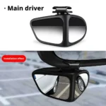 2pcs Universal Blind Spot Mirrors 360° Adjustable Wide-Angle View HD Side Rear Rearview Mirror Auto Auxiliary Rearview - Image 3
