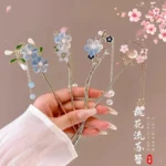 1pc Romantic Chinese Style Hair Accessory Alloy Jewelry Women's Hair Needle Suitable for Daily Wear Gifts Girls Fashion Hairpin - Image 4