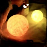 3D Moon 8/6cm Night Light Bedroom Led Study Table Lamp Bedroom Bedside Warm Light Bed Lamp Desk Lamp Home Decor - Image 6