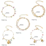 Nextvance Trendy Multi-layers Colorful Stones Bracelets Shell For Women Stainless Steel Gold Plated Chain Jewelry Gifts - Image 6