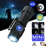 High Power Rechargeable Flashlight，5 Modes，Powerful Super Bright Mini Torch，Emergency Spotlight With Pen Clip Tail Magnet - Image 3