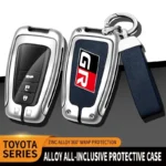 Auto TPU Zinc Alloy Key Case Bag For Toyota GR 86 Supra Yaris RAV4 Prius Corolla C-HR Camry Auris Car Key Chain Metal Key Shell - Image 5