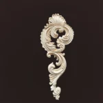 Unique Natural Wood Carved Onlay Floral Wooden Decorative Applique Furniture Background Wall Mirror Decoration Wood Corner Joint - Image 2