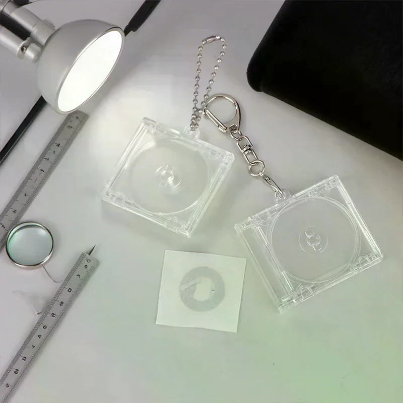 kf-Sb26d6a1061b14f04a8040380975913f2i 1 PCS Blank Album Mini CD Case Key Chain For DIY Backpack Hanging Decor Keychain Pendant - Image 1