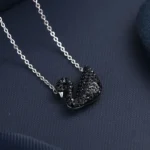 Swan Diamond-Encrusted Titanium Steel Necklace for Women, Fashionable, Light Luxury, Elegant, Simple, Versatile, High-End Clavicle Chain, Gift for Girlfriend or Best Friend - Image 5