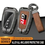 Auto TPU Zinc Alloy Key Case Bag For Toyota GR 86 Supra Yaris RAV4 Prius Corolla C-HR Camry Auris Car Key Chain Metal Key Shell - Image 3