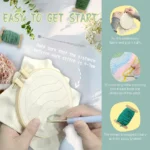 GATYZTORY Punch Needle Coaster Kit Easy Art Coasters Kits for Beginners DIY Tufted Rug Pads with Adhesive Felt Yarns Embroidery - Image 5