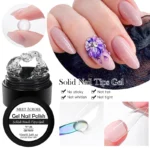 Solid Nail Tips Gel 10ml Transparent UV LED Function Gel Glue Adhesive Fake Nails Nail Extension Gel Soak Off Nail Art Varnish