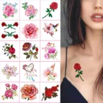 15 Pcs Butterfly Temporary Tattoos for Women Flower Fake Tattoo Waterproof Disposable Realistic Tattoo Stickers Body Makeup - Image 2