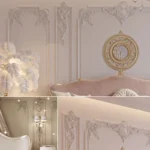 Unique Natural Wood Carved Onlay Floral Wooden Decorative Applique Furniture Background Wall Mirror Decoration Wood Corner Joint - Image 4