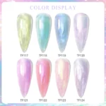 MEET ACROSS 8ml Light Violet Aurora Extension Nail Gel Polish Semi Permanent DIY Nail Art French Style UV Building Gel Varnish - Image 6