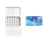 Portable Empty Watercolor Tin Box Storage Iron Paint Tray Palette with 24 Half Pans For Painting Art Supplies - Image 4